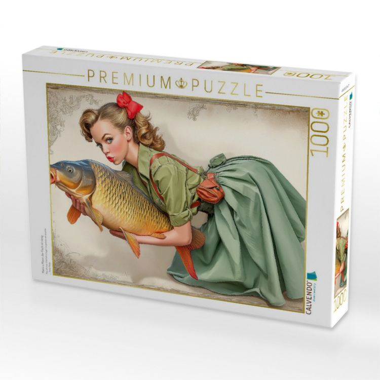 Produktbild: CALVENDO Puzzle Mann o Mann, der Fisch ist riesig | 1000 Teile Lege-Gr&ouml;&szlig;e 64x48cm Foto-Puzzle f&uuml;r gl&uuml;ckliche Stunden