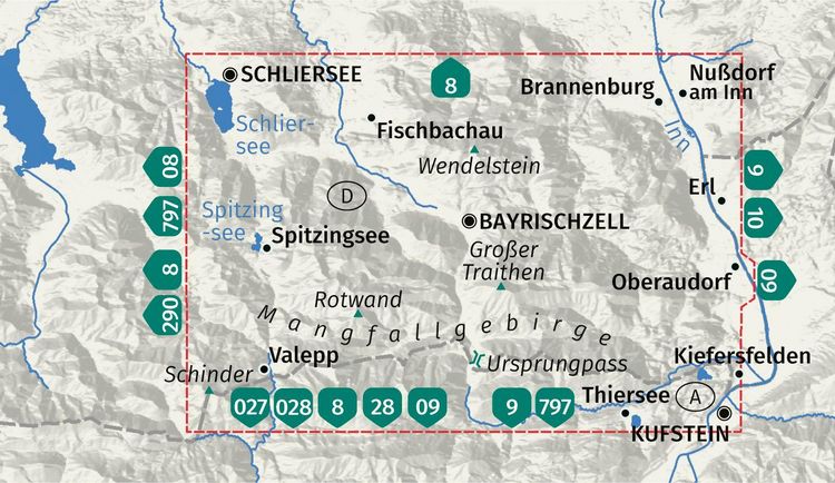Produktbild: KOMPASS Wanderkarte 008 Bayrischzell, Schliersee, Fischbachau, Oberaudorf 1:25.000