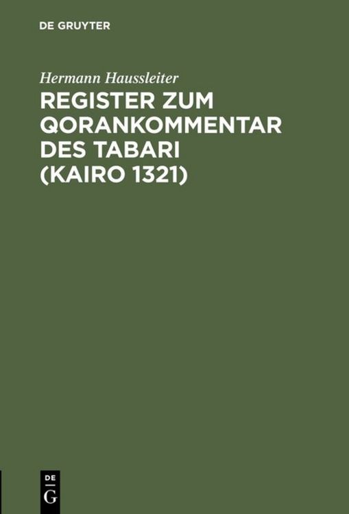Produktbild: Register zum Qorankommentar des Tabari (Kairo 1321)