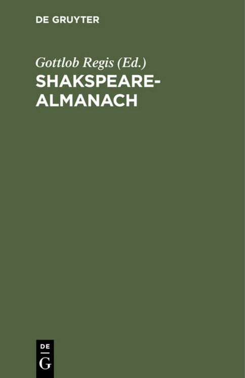 Produktbild: Shakspeare-Almanach