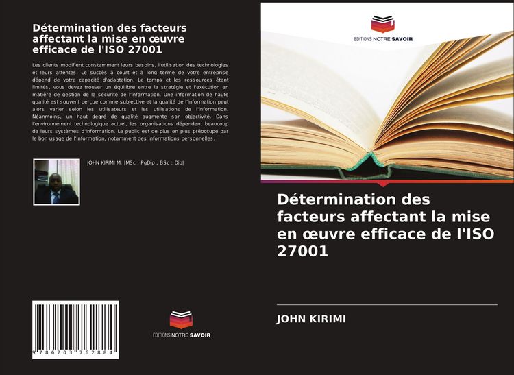 Produktbild: D&eacute;termination des facteurs affectant la mise en &iquest;uvre efficace de l'ISO 27001