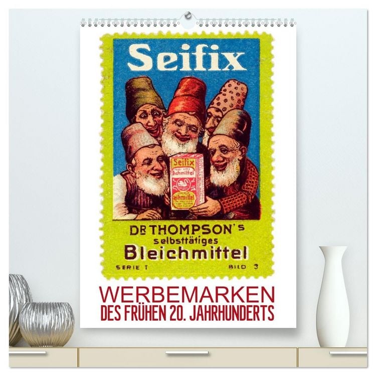 Produktbild: Werbemarken des fr&uuml;hen 20. Jahrhunderts (hochwertiger Premium Wandkalender 2026 DIN A2 hoch), Kunstdruck in Hochglanz