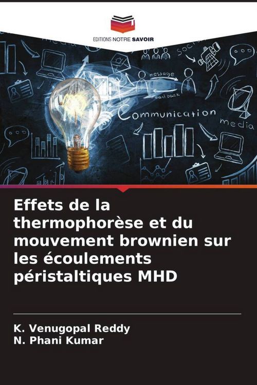 Produktbild: Effets de la thermophor&egrave;se et du mouvement brownien sur les &eacute;coulements p&eacute;ristaltiques MHD