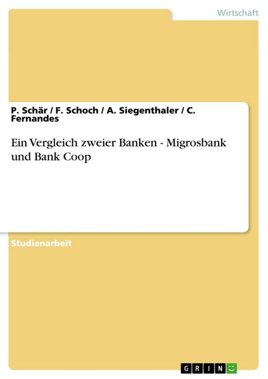 Produktbild: Ein Vergleich zweier Banken - Migrosbank und Bank Coop