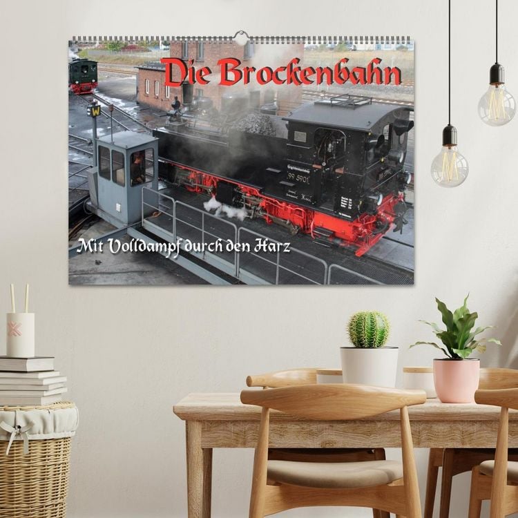 Produktbild: Die Brockenbahn - Mit Volldampf durch den Harz (Wandkalender 2026 DIN A2 quer), CALVENDO Monatskalender