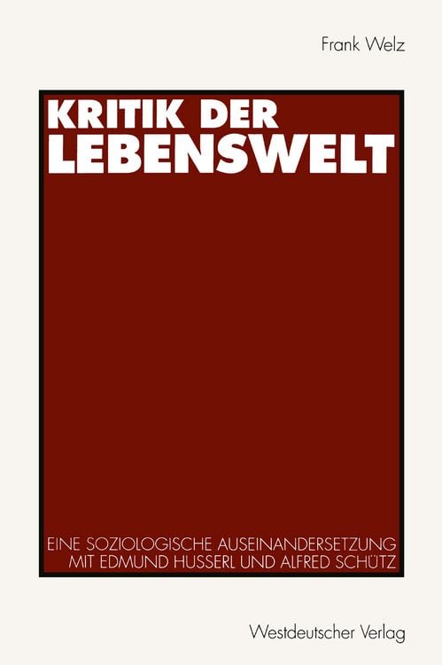 Produktbild: Kritik der Lebenswelt