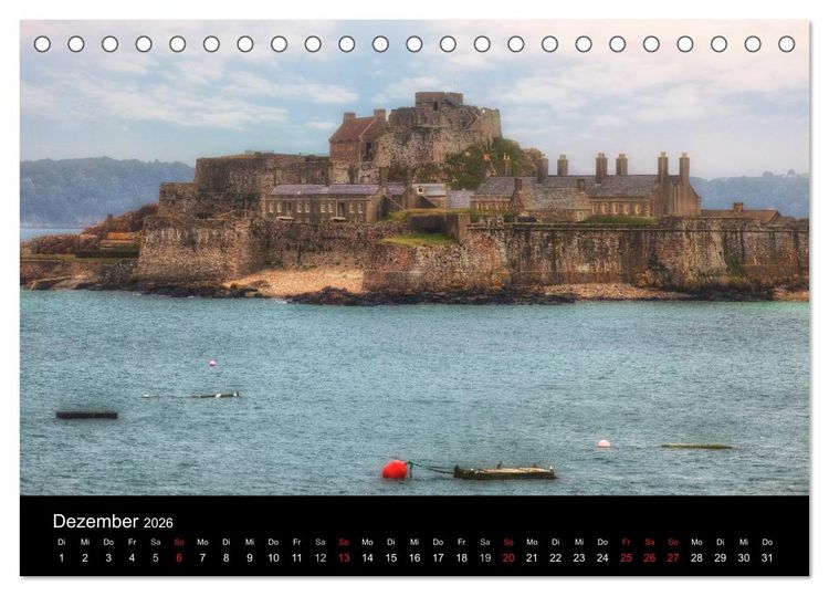 Produktbild: Jersey & Guernsey - britische Kanalinseln (Tischkalender 2026 DIN A5 quer), CALVENDO Monatskalender