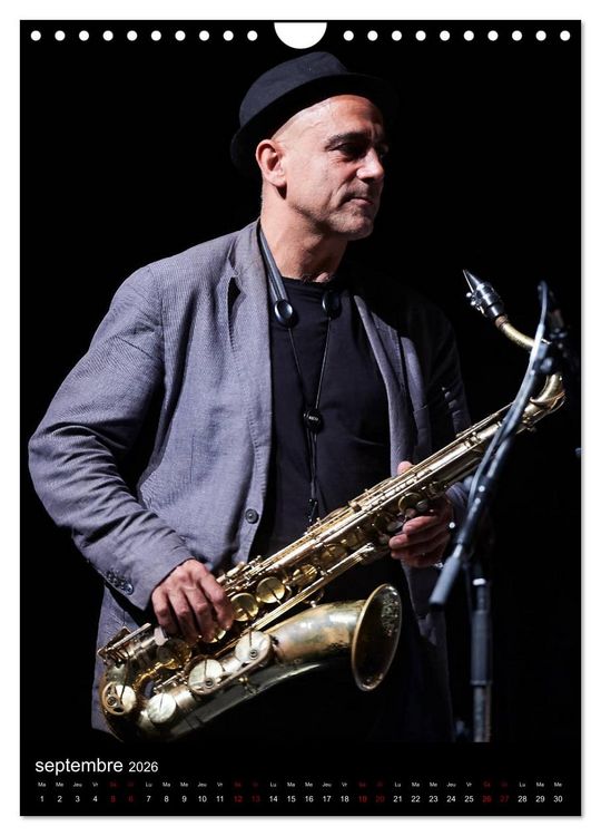 Produktbild: Jazz on sax (Calendrier mural 2026 DIN A4 horizontal), CALVENDO calendrier mensuel
