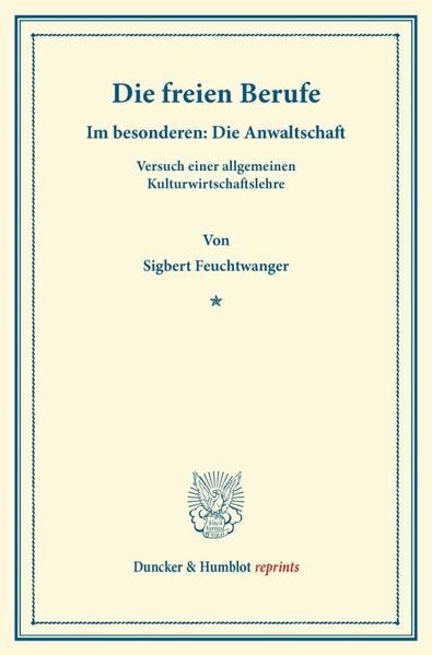 Produktbild: Die freien Berufe.
