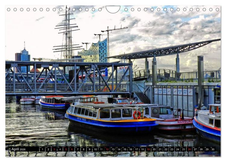 Produktbild: Faszination Hafen - Hamburg (Wandkalender 2026 DIN A4 quer), CALVENDO Monatskalender