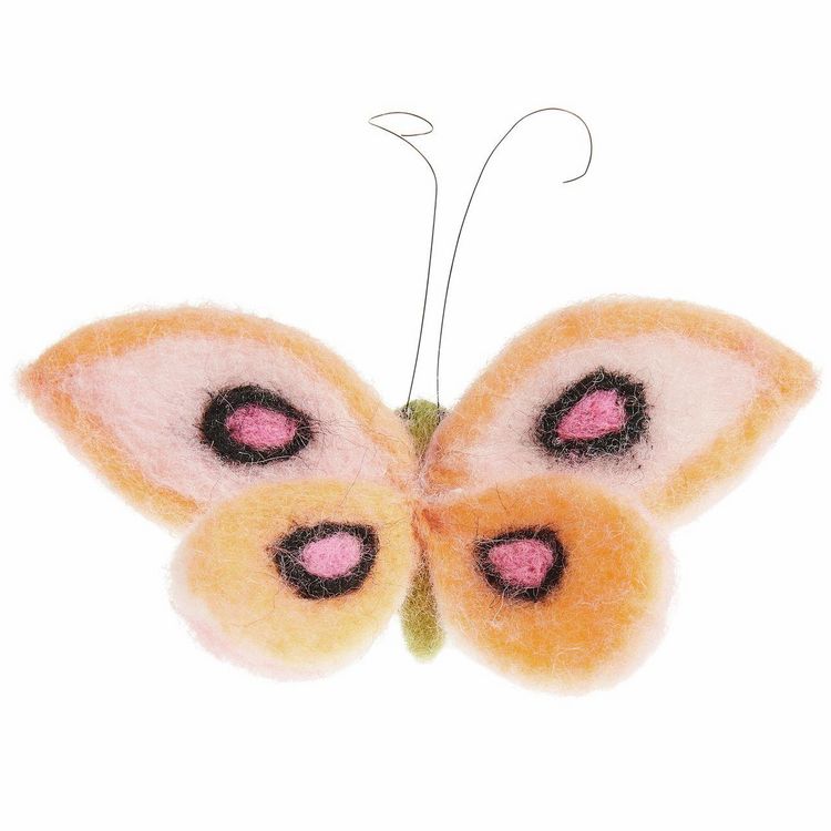 Produktbild: Aufh&auml;nger Filz-Schmetterling Gr&uuml;n 10 x 10,5 x 7cm