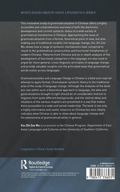 Produktbild: Grammaticalization and Language Change in Chinese
