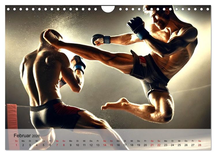 Produktbild: MMA Germany - Mixed Martial Arts Power (Wandkalender 2026 DIN A4 quer), CALVENDO Monatskalender