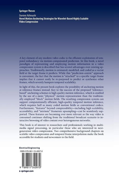 Produktbild: Novel Motion Anchoring Strategies for Wavelet-based Highly Scalable Video Compression