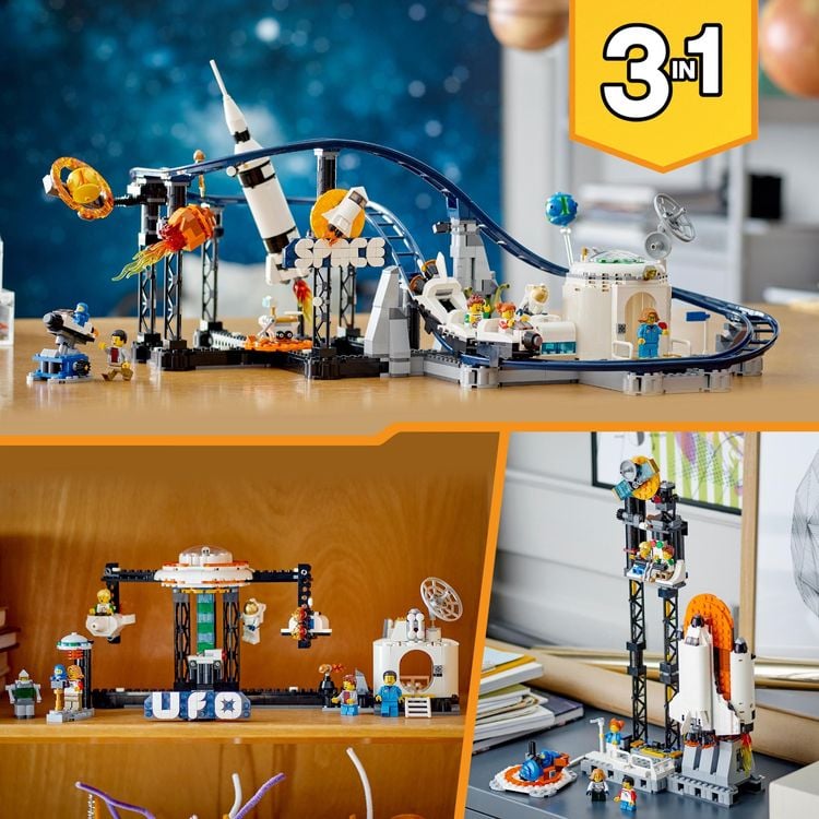 LEGO Creator 3-in-1 31142 Weltraum-Achterbahn, Kirmes-Spielzeug