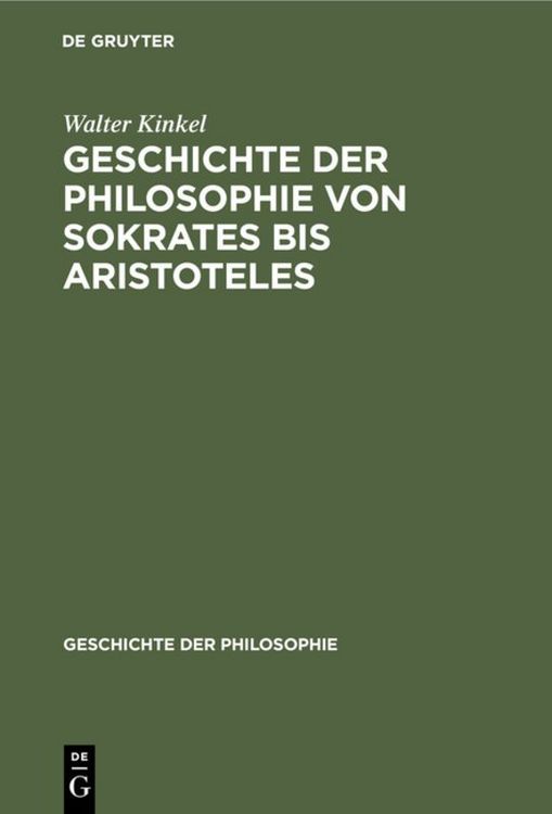 Produktbild: Geschichte der Philosophie von Sokrates bis Aristoteles