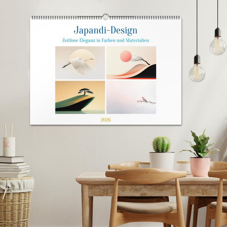 Produktbild: Japandi-Design (Wandkalender 2026 DIN A2 quer), CALVENDO Monatskalender
