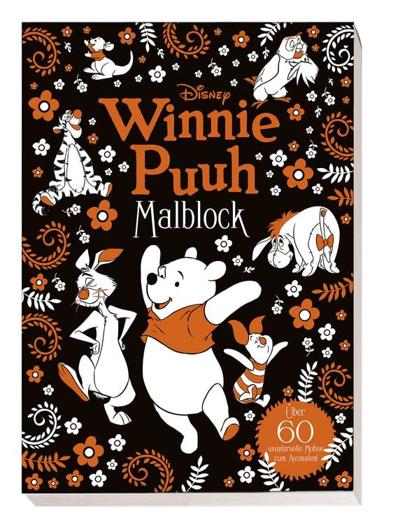 Produktbild: Disney Winnie Puuh: Malblock: &uuml;ber 60 wundervolle Motive zum Ausmalen!