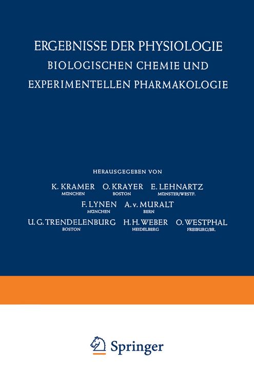 Produktbild: Ergebnisse der Physiologie Biologischen Chemie und Experimentellen Pharmakologie / Reviews of Physiology Biochemistry and Experimental Pharmacology
