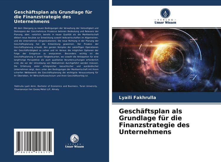 Produktbild: Gesch&auml;ftsplan als Grundlage f&uuml;r die Finanzstrategie des Unternehmens