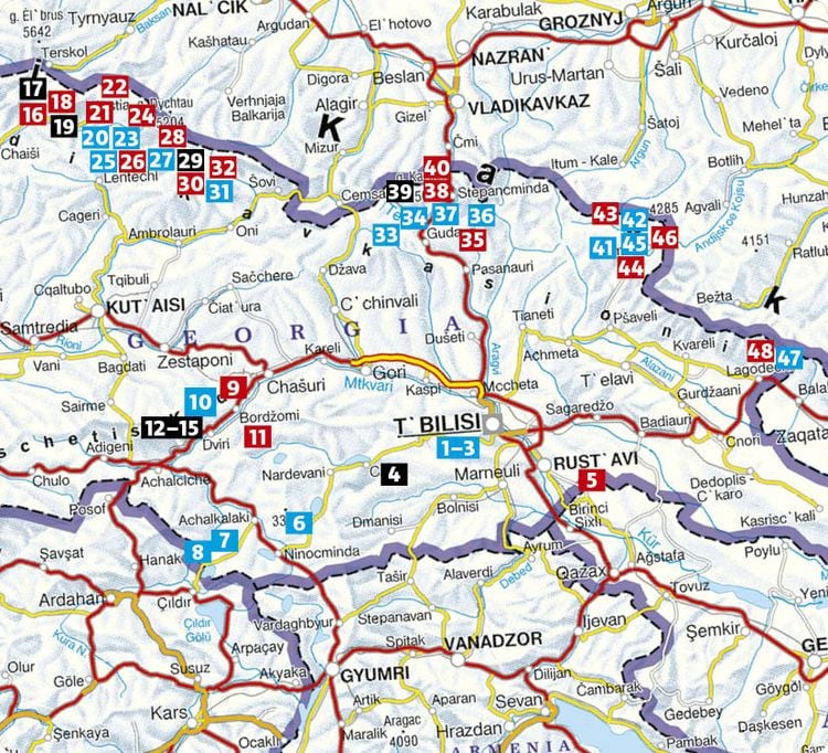 Produktbild: ROTHER Wanderf&uuml;hrer Georgien. 48 Touren im Kleinen und Gro&szlig;en Kaukasus und rund um Tbilissi