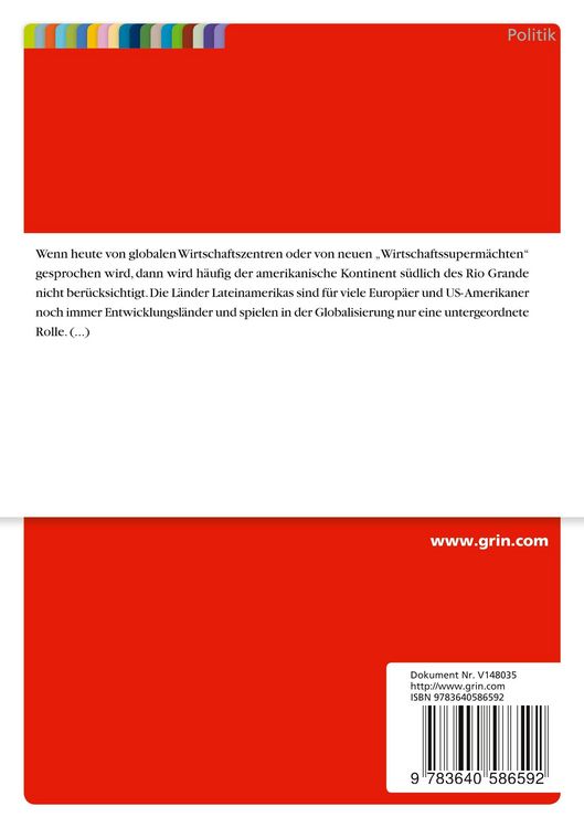 Produktbild: Vergleich der Auswirkungen der Erd&ouml;l- und Erdgasf&ouml;rderung auf die Innen- und Au&szlig;enpolitik ausgew&auml;hlter L&auml;nder Lateinamerikas