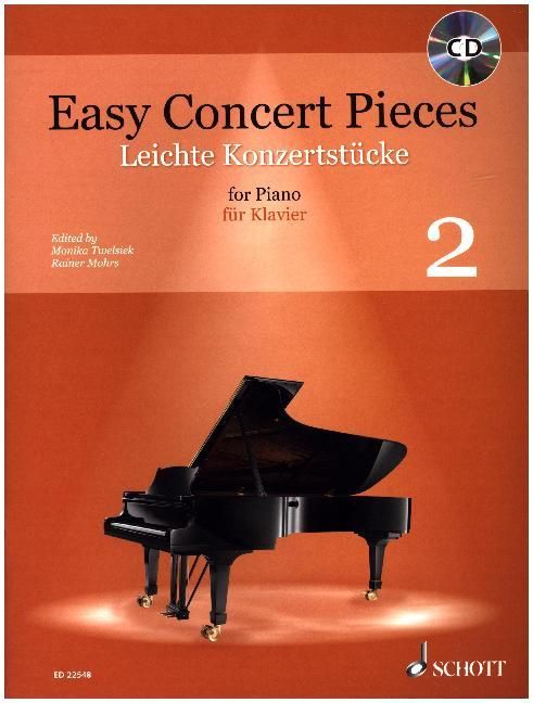 Produktbild: Easy Concert Pieces, f&uuml;r Klavier, m. Audio-CD. Band 2