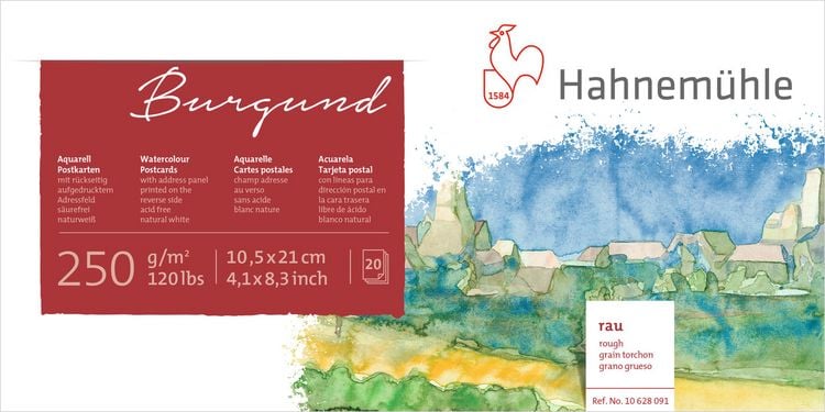 Produktbild: Hahnem&uuml;hle Papier Burgund, 10,5 x 21,0, 250 g/m&sup2;