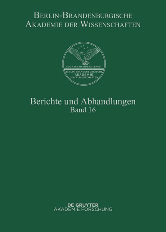 Produktbild: Berichte und Abhandlungen. Band 16