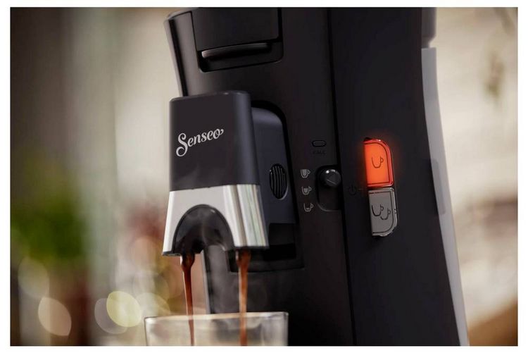 Produktbild: Philips CSA230/69 CSA230/69 Kaffeepadmaschine Schwarz mit Hei&szlig;wasserauslass, One Touch