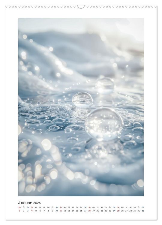 Produktbild: Die Bedeutung von Wasser (hochwertiger Premium Wandkalender 2026 DIN A2 hoch), Kunstdruck in Hochglanz