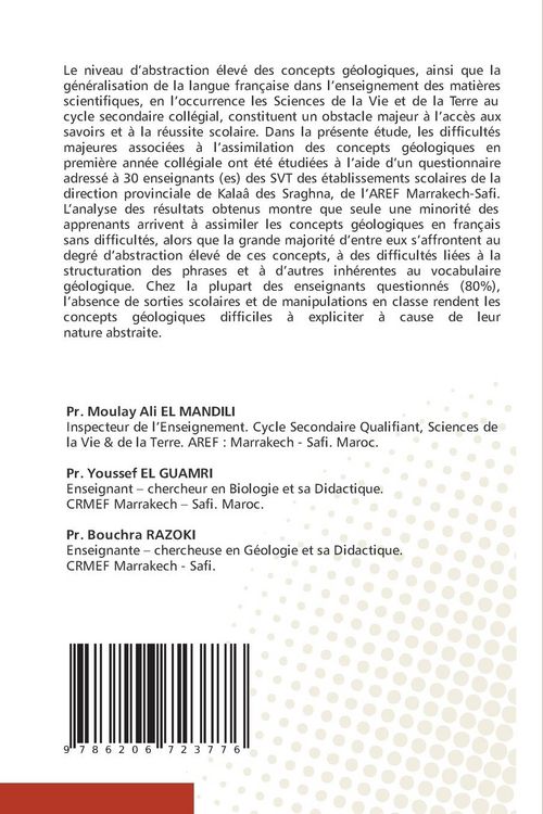 Produktbild: Obstacles Linguistiques Li&eacute;s &Agrave; L'apprentissage des Concepts G&eacute;ologique
