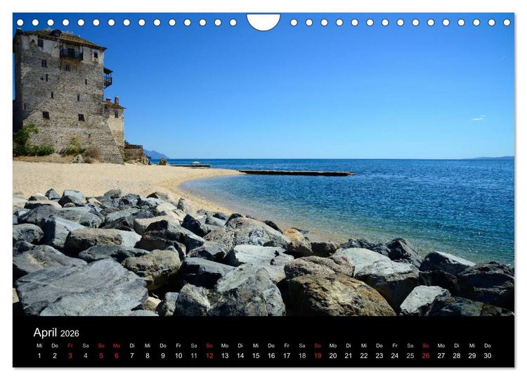 Produktbild: Chalkidiki: Kassandra, Sithonia, Athos (Wandkalender 2026 DIN A4 quer), CALVENDO Monatskalender