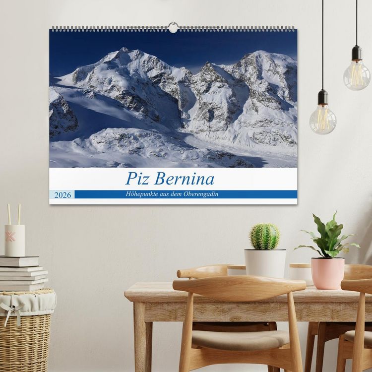 Produktbild: Piz Bernina - H&ouml;hepunkte aus dem Oberengadin (Wandkalender 2026 DIN A2 quer), CALVENDO Monatskalender