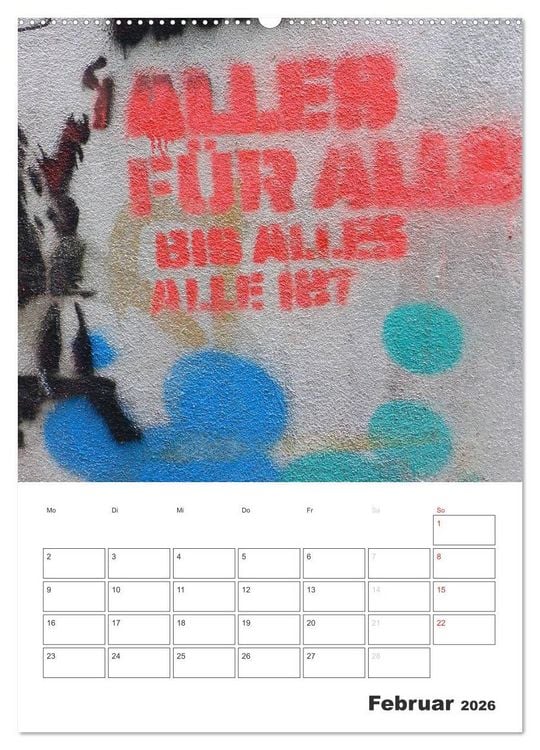 Produktbild: STENCIL ART 2026 - Schablonen Graffiti an H&auml;userfassaden / Planer (Wandkalender 2026 DIN A2 hoch), CALVENDO Monatskalender