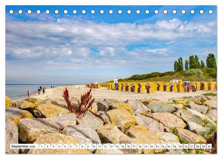 Produktbild: Ostseeinsel Poel - K&uuml;stenimpressionen (Tischkalender 2026 DIN A5 quer), CALVENDO Monatskalender