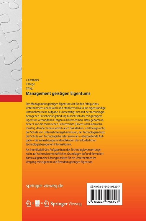 Produktbild: Management geistigen Eigentums