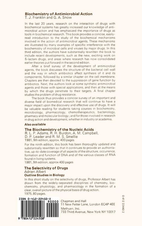 Produktbild: Biochemistry of Antimicrobial Action