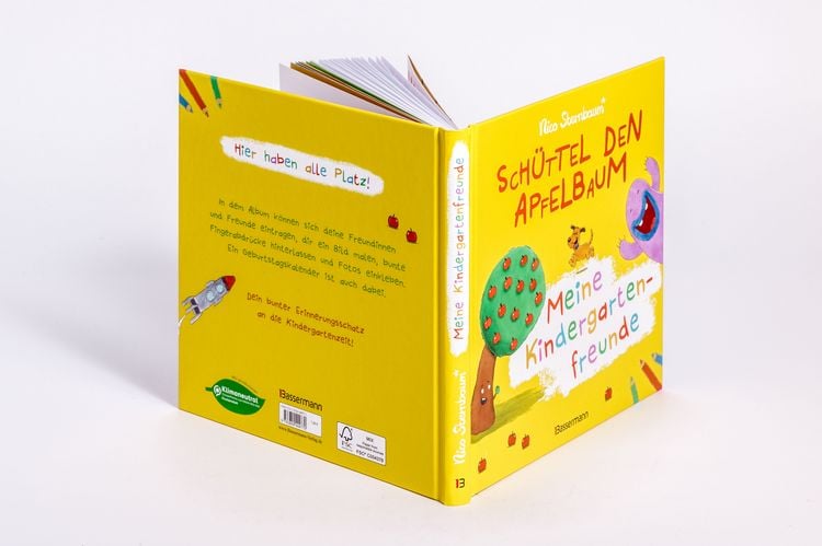 Produktbild: Sch&uuml;ttel den Apfelbaum - Meine Kindergartenfreunde. Eintragbuch f&uuml;r Kinder ab 3 Jahren
