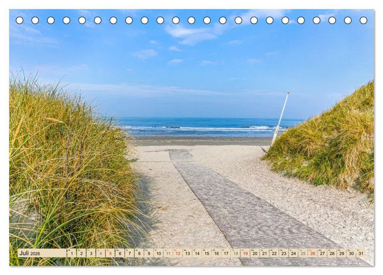 Produktbild: Norderney Spaziergang (Tischkalender 2026 DIN A5 quer), CALVENDO Monatskalender