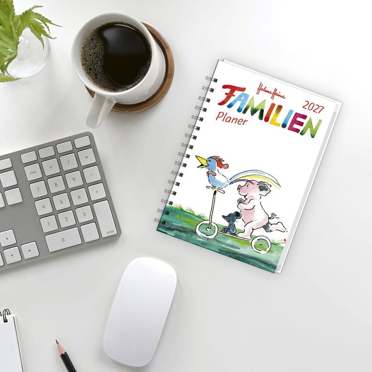 Produktbild: Helme Heine: Familienplaner-Buch A6 2027