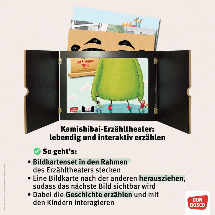 Produktbild: Bakabu auf der Suche nach dem Osterlied-Ei. Kamishibai Bildkartenset