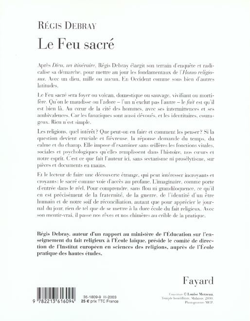 Produktbild: Le Feu Sacre ; Fonctions du Religieux