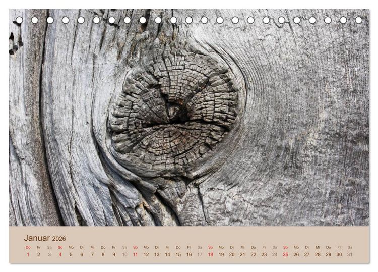 Produktbild: Farben des Holzes (Tischkalender 2026 DIN A5 quer), CALVENDO Monatskalender