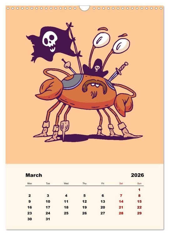 Produktbild: The Funny Pirates (Wall Calendar 2026 DIN A3 portrait), CALVENDO 12 Month Wall Calendar