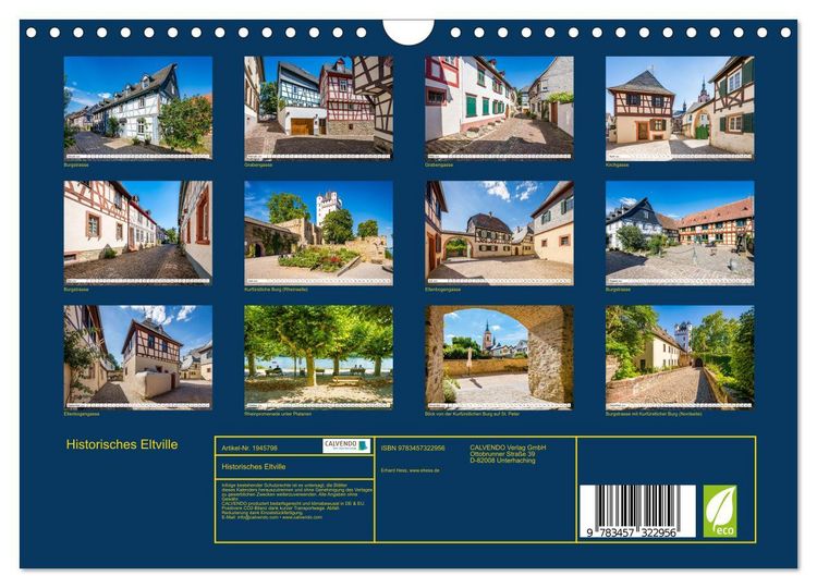Produktbild: Historisches Eltville (Wandkalender 2026 DIN A4 quer), CALVENDO Monatskalender