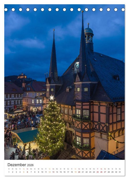 Produktbild: Stadt Wernigerode (Tischkalender 2026 DIN A5 hoch), CALVENDO Monatskalender