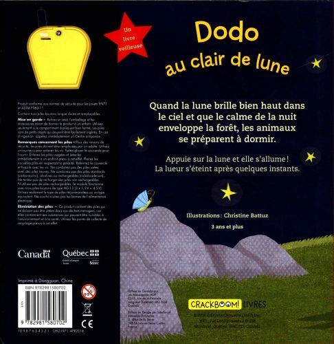 Produktbild: Dodo au clair de lune : un livre veilleuse