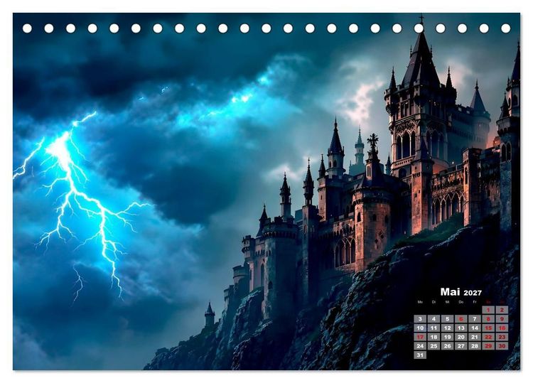 Produktbild: Burgen der Legenden (Tischkalender 2027 DIN A5 quer), CALVENDO Monatskalender