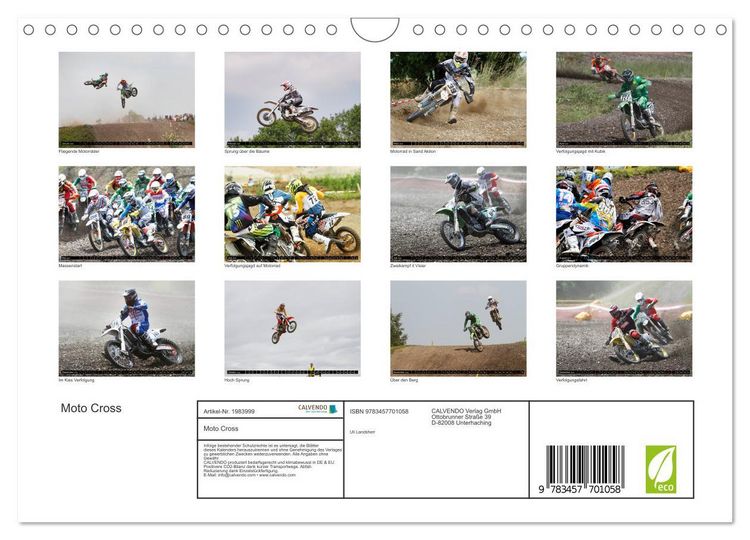 Produktbild: Moto Cross (Wandkalender 2026 DIN A4 quer), CALVENDO Monatskalender